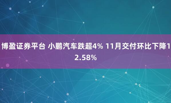 博盈证券平台 小鹏汽车跌超4% 11月交付环比下降12.58%